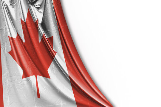canadian flag waving. canadian flag on transparent background.