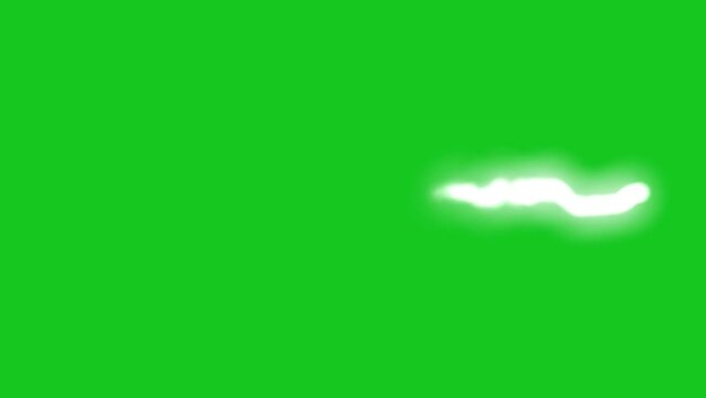 Magic energy stream motion graphics with green screen background