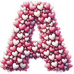 Obraz premium alphabet letter A transparent background