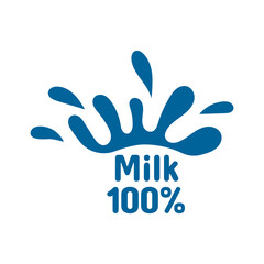 Fresh milk logo concept. Milk logo isolated vector emblem