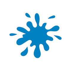 Vector silhouette of water splash blue color set. Ideal for logo or symbol and web icons.
