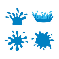 Fototapeta premium Set of water splash icon logo design 