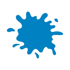 Vector silhouette of water splash blue color set. Ideal for logo or symbol and web icons.