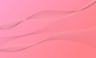 pink business lines wave curves with gradient abstract background