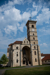 Fototapeta na wymiar Romanian Orthodox church in blue sky in Alba IUlia 