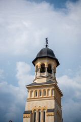 Fototapeta premium Romanian Orthodox church in blue sky in Alba IUlia 