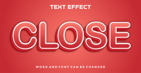 Close editable text effect