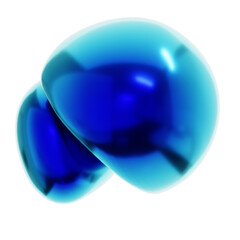 3D Illustration of Y2K Geometric Shape