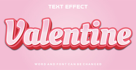 Valentine editable text effect