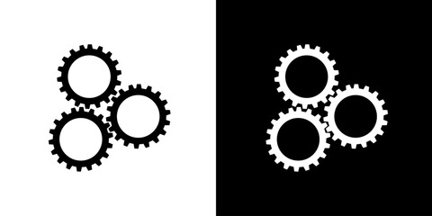 Automotive icon. Black icon. Motorcycle icon. Collection of automotive icons. Black image. Silhouette.