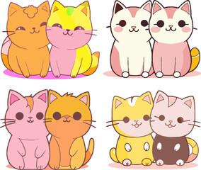 Cat vector image creative drawing for any project