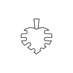 monstera vector type icon