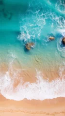 Foto op Canvas Bird's Eye View of a Stunning Beach and Ocean © cac_tus