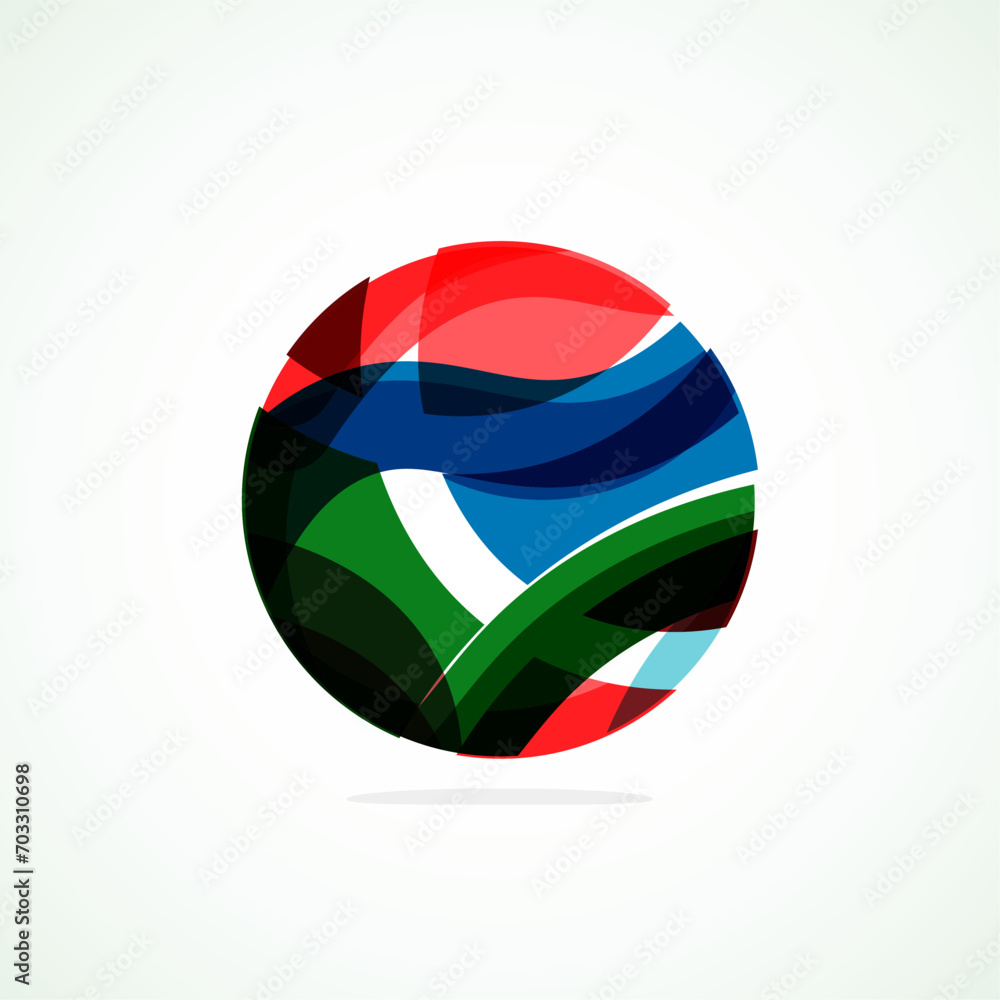 Poster Abstract circle logo - minimalist emblem, timeless and universal shape of circle. Unique logo represent range of brands and concepts, encapsulating simplicity and creativity in single, iconic image