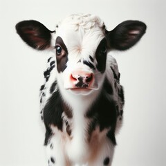 Obraz premium close-up shot of Cow Head on beautiful nature background