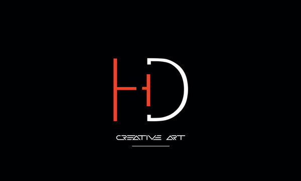 DH, HD, D, H abstract letters logo monogram