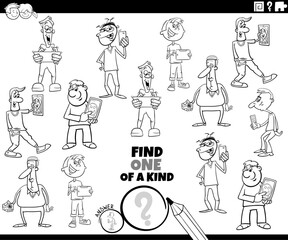 one of a kind game with people and electronic devices coloring page