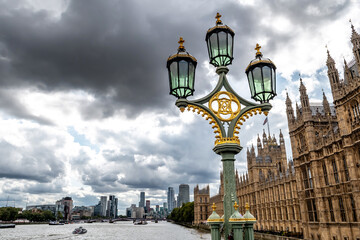 View From Westminster Bridge To The Westminster Palace (Parliament) Beneath The River Thames And...