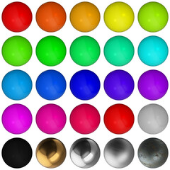 3Dの球　全カラーバリエーション　セット