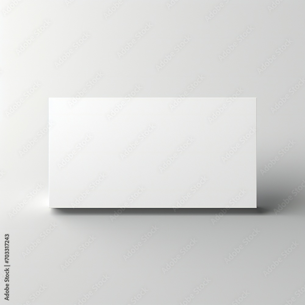 Wall mural white empty business cards stack mockup isolated on white background generative ai