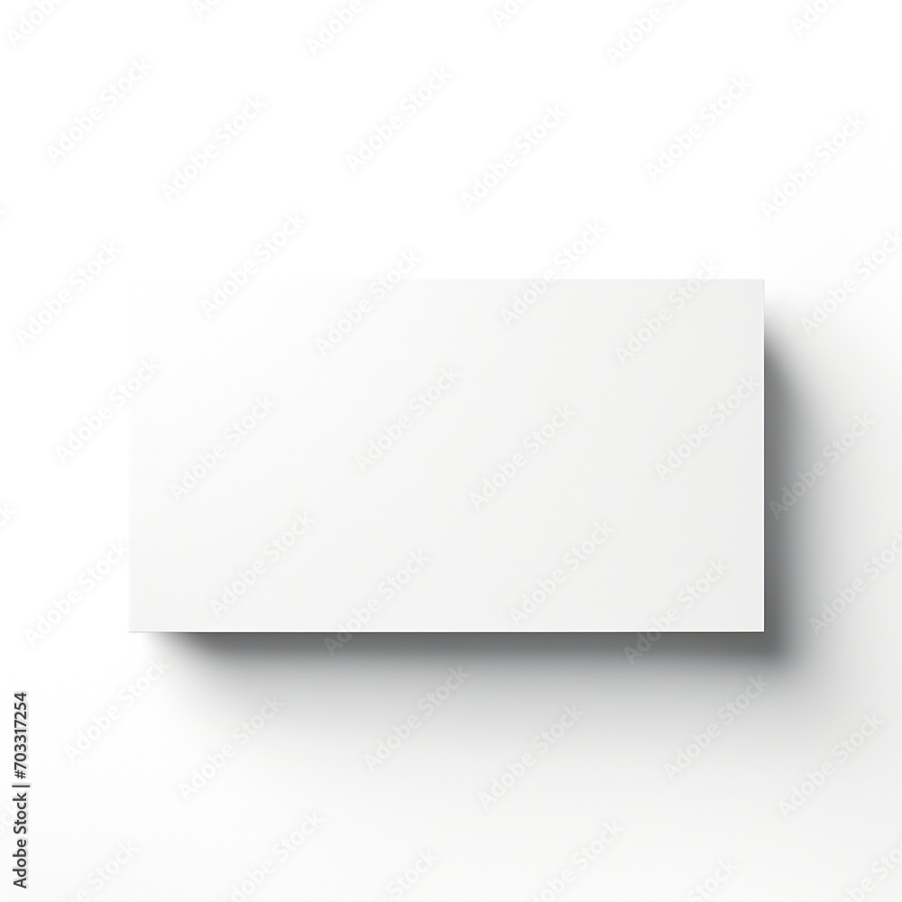 Wall mural white empty business cards stack mockup isolated on white background generative ai