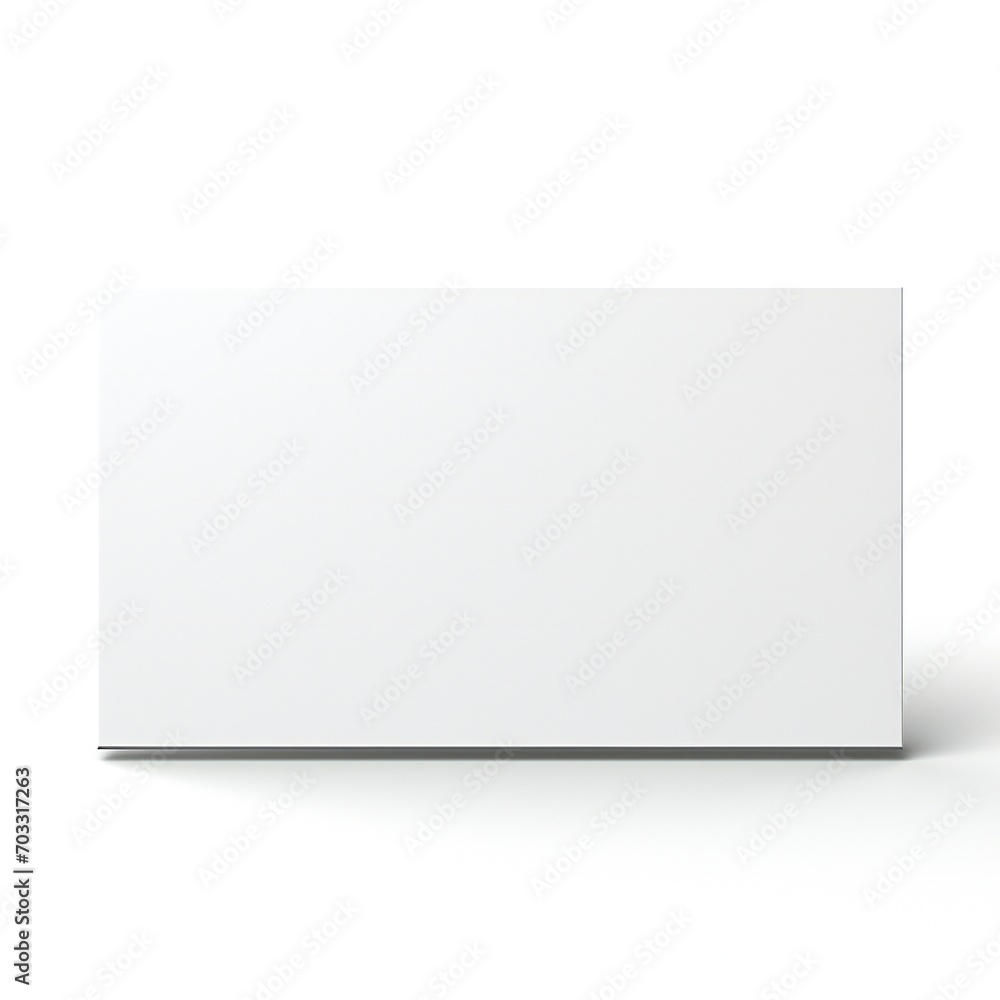 Wall mural white empty business cards stack mockup isolated on white background generative ai