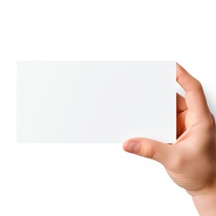 Fototapeta premium White empty business cards stack mockup isolated on white background Generative AI