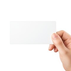 Obraz premium White empty business cards stack mockup isolated on white background Generative AI