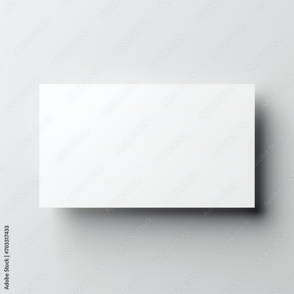 Wall mural white empty business cards stack mockup isolated on white background generative ai