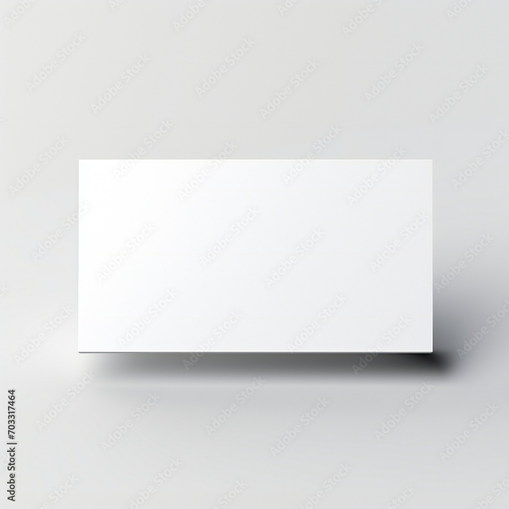 Wall mural white empty business cards stack mockup isolated on white background generative ai