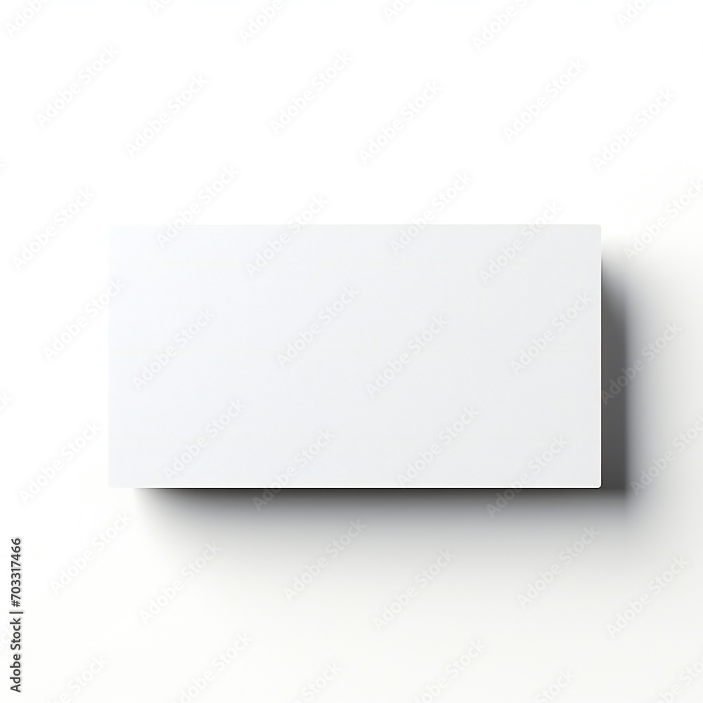 Wall mural white empty business cards stack mockup isolated on white background generative ai