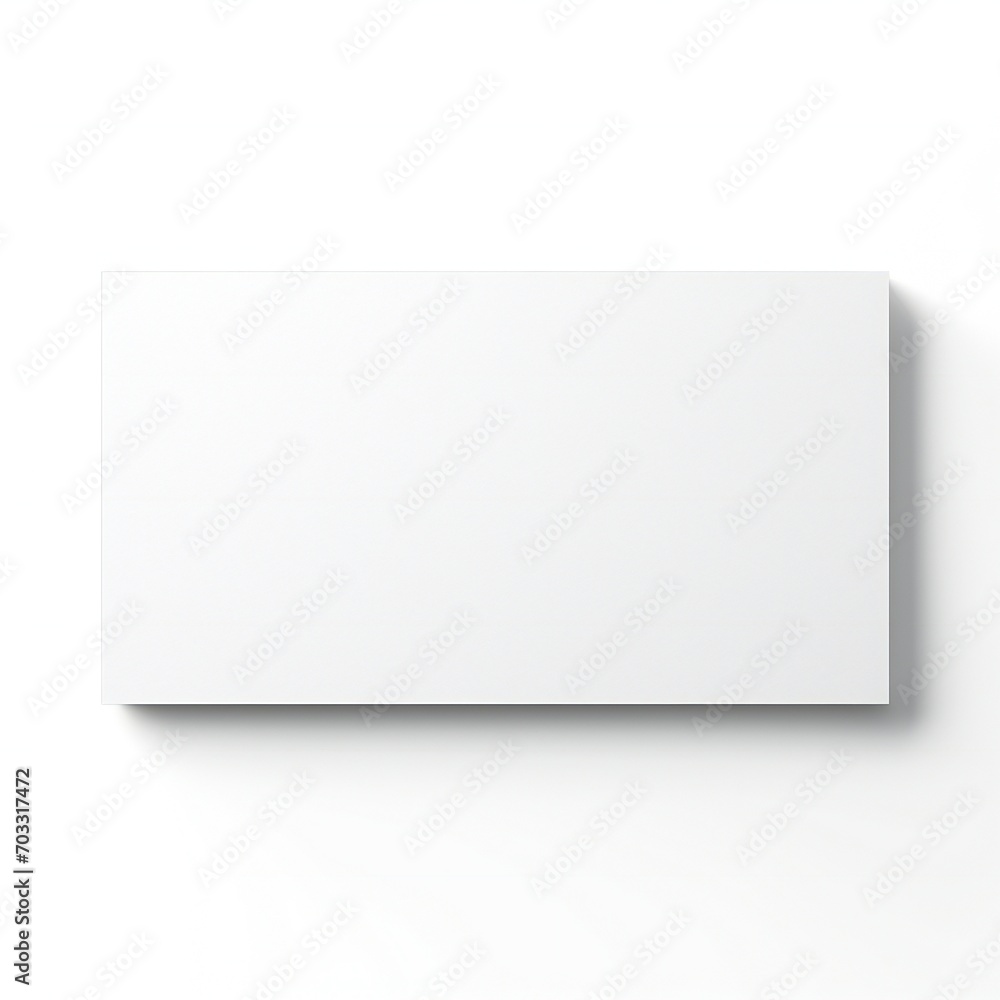Wall mural white empty business cards stack mockup isolated on white background generative ai