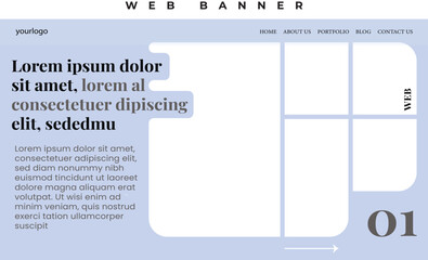 Website banner cool image layout