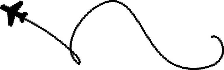 8 bits of airplane routes pixels