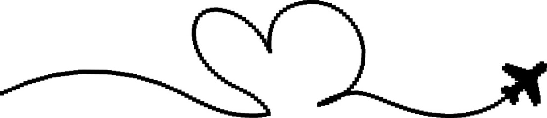 8 bits of airplane routes pixels