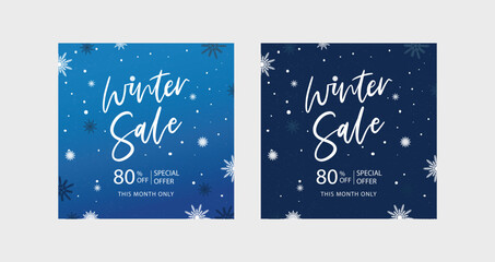 Winter Sale Social Media Post Design