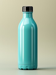Tumbler bottle blue mockup drink travel promotion brand company