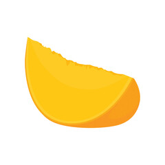 Mango isolated on white background. Delicious ripe mango whole fruit and slices. Flat style, cartoon design