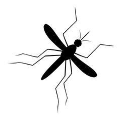 Pest Control insect black silhouette set, insect icons isolated on white, flat style