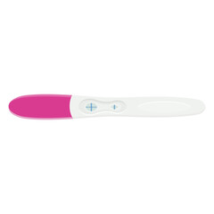 Pregnancy test. Plastic and paper tests. Female negative or positive test, good ovulation, female healthcare, vector flat design