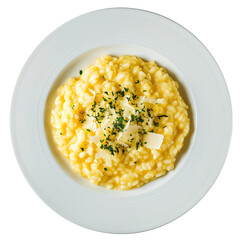 Italian Risotto. Top View Cooking Template. Ai Generative