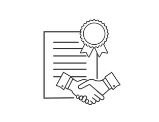 Trust icon. Business partnership and agreement. Successful achievement and meeting concept. Vector illustration.