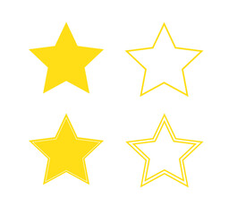 stars icon set. Stars rating review icon. Vector illustration