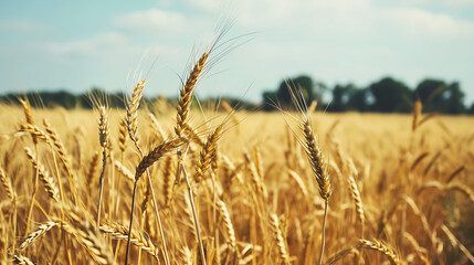 Fototapeta premium countryside, wheat field