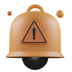 Alert And Warning Sign 3D Icon Illustration