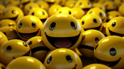 Vibrant 3d yellow smiley: high-resolution 8k wallpaper stock photo