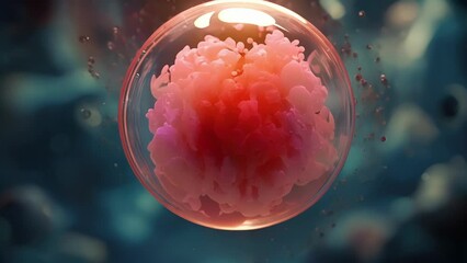 Macro shot of a human embryo in the advanced stage of organogenesis, with a clear focus on the fascinating progress of the heart and brain.