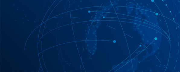 Modern cloud technology. Integrated digital web concept background