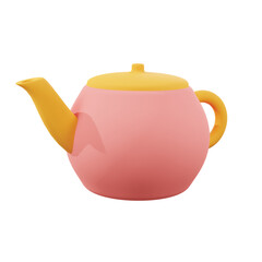 3d minimal Icon Kichen Stylized Teapot
