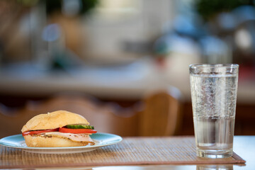 A healthy homemade breakfast served in the morning.